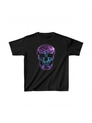 Unisex Çocuk Baskılı T-Shirt - Siyah