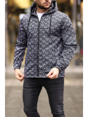 Unisex Kapüşonlu İçi Astarlı Yağmurluk - Siyah