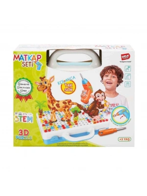 URT014-001 3D Eğitici Matkap Seti Hayvanlar