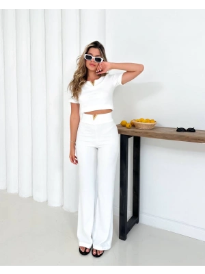 V aksesuarlı ottoman takım beyaz s255850