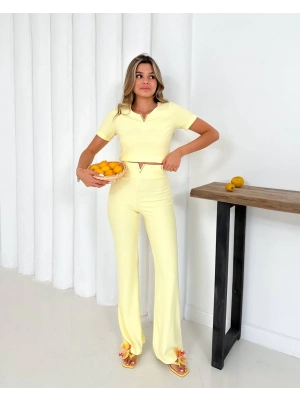 V aksesuarlı ottoman takım sarı s255850