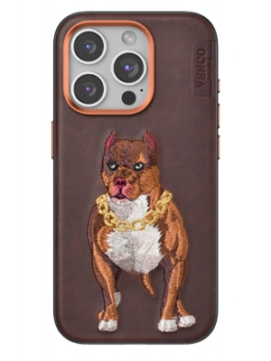 Venco iPhone 14 Pro Max Perma Desenli Kapak - Kahverengi