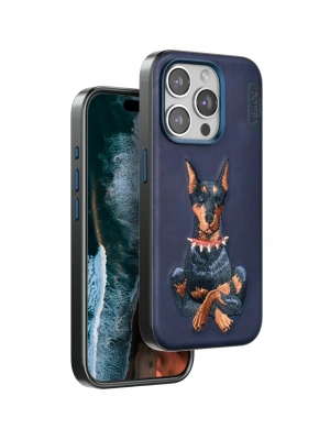 Venco iPhone 15 Pro Max Perma Desenli Kapak - Lacivert