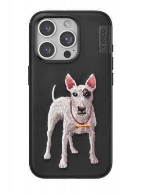 Venco iPhone 15 Pro Perma Desenli Kapak - Siyah