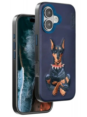 Venco iPhone 16 Perma Desenli Kapak - Lacivert