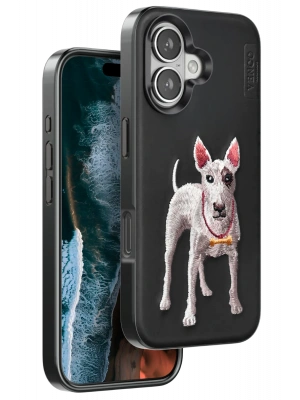 Venco iPhone 16 Perma Desenli Kapak - Siyah