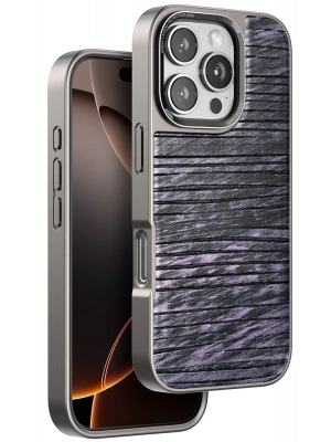 Venco iPhone 16 Pro Max Wave Kapak - Derin Mor