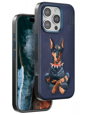 Venco iPhone 16 Pro Perma Desenli Kapak - Lacivert