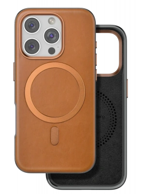 Venco iPhone 16 Pro Puskas Magsafe Kapak - Açık Kahve