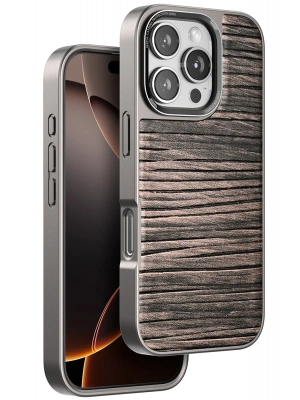 Venco iPhone 16 Pro Wave Kapak - Kahverengi