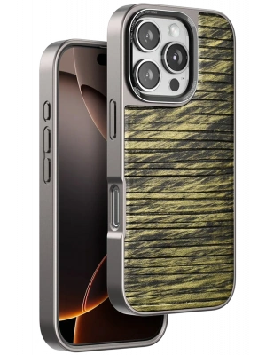 Venco iPhone 16 Pro Wave Kapak - Koyu Kahve