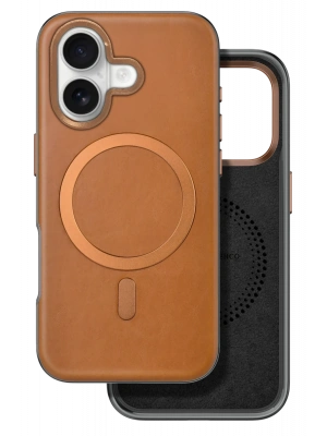 Venco iPhone 16 Puskas Magsafe Kapak - Açık Kahve