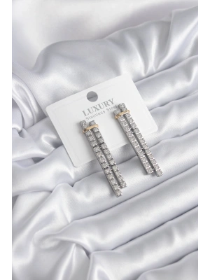 VIP Seri Zirkon Taşlı Su Yolu Kadın Küpe