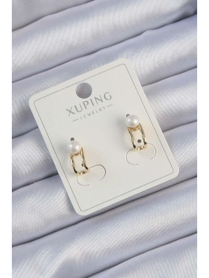 Xuping Gold Renk İnci Taşlı Halka Küpe