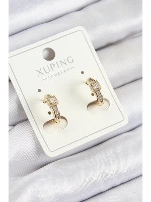 Xuping Zirkon Taşlı Kemer Model Gold Renk Kadın Küpe