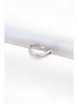 Yassı Silver Renk Ayarlanabilir Yüzük