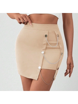 Zincirli mini etek s241008