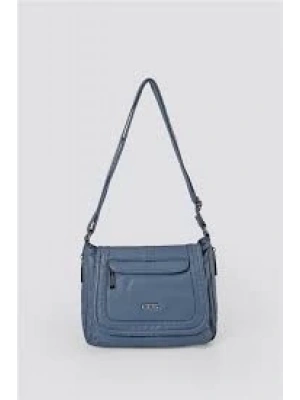 Ziwen Mavi Cilt Omuz Çantası