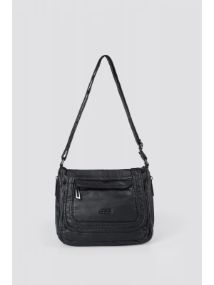 Ziwen Siyah Cilt Omuz Çantası