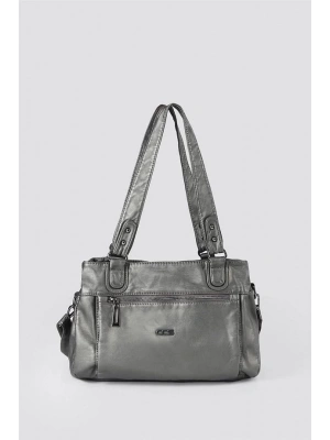 Zuwer Gri Cilt Omuz Çantası