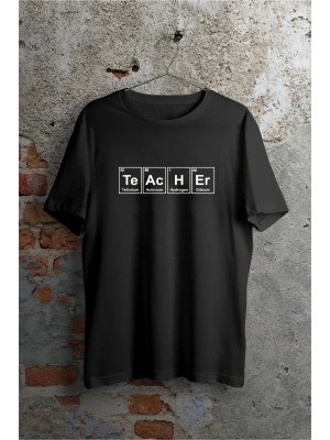 24 Kasım Öğretmenler Günü Baskılı Özel T-shirt - Siyah