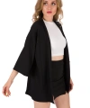 Kadın Yazlık Ince Bürümcük Kumaş Dirsek Kol Kimono Ceket %88 Pamuk %12 Polyester Cty-ctn-28444
