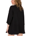 Kadın Yazlık Ince Bürümcük Kumaş Dirsek Kol Kimono Ceket %88 Pamuk %12 Polyester Cty-ctn-28444