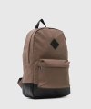 Unisex Etiket Detaylı Düz Fermuarlı Sırt Çantası cty-lbn-3442