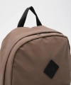 Unisex Etiket Detaylı Düz Fermuarlı Sırt Çantası cty-lbn-3442