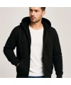 Erkek Rahat Kalıp Kapüşonlu Kalın Üç İplik Fermuarlı Ceket Sweatshirt cty-brd-101