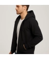 Erkek Rahat Kalıp Kapüşonlu Kalın Üç İplik Fermuarlı Ceket Sweatshirt cty-brd-101
