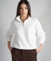 Kadın Yarım Fermuar Triko Sweatshirt cty-abr-5624