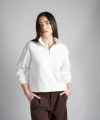 Kadın Yarım Fermuar Triko Sweatshirt cty-abr-5624