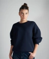 Kadın Bisiklet Yaka Basic Şardonlu Oversize Sweatshirt cty-abr-6959