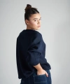 Kadın Bisiklet Yaka Basic Şardonlu Oversize Sweatshirt cty-abr-6959
