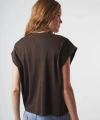 Kadın Bisiklet Yaka Pamuklu Kolsuz T-shirt cty-abr-2031 %100 Pamuk