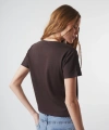 Geniş Bisiklet Yaka Basic Model Interlok Kumaş Kısa T-shirt cty-lbn-7082
