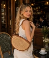 Kadın Hasır Örme Cross Bag Omuz Çantası cty-lbn-1297