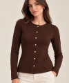 Kadın Bisiklet Yaka Düğmeli Ribana Bluz cty-abr-7472