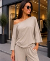 Kadın Oysho Kumaş Düşük Omuz Kolları Geniş Kesim Bluz cty-çtn-29569