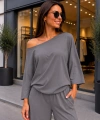 Kadın Oysho Kumaş Düşük Omuz Kolları Geniş Kesim Bluz cty-çtn-29569
