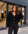 Kadın Triko Düğmeli V Yaka Hırka cty-çtn-60683