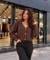 Kadın Triko Düğmeli V Yaka Hırka cty-çtn-60683