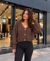 Kadın Triko Düğmeli V Yaka Hırka cty-çtn-60683
