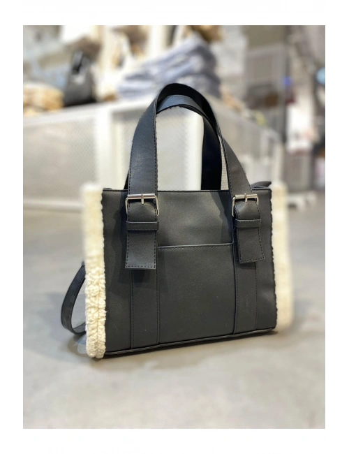 Kadın Kemerli Peluş Detay Kol Ve Omuz Çantası City Çanta Cty-lbn-9285-2