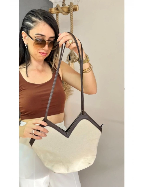 Kadın Kanvas Tote Çanta cty-lbn-3364