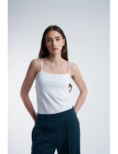 Kadın İp Askılı Pamuklu Bluz cty-abr-1892