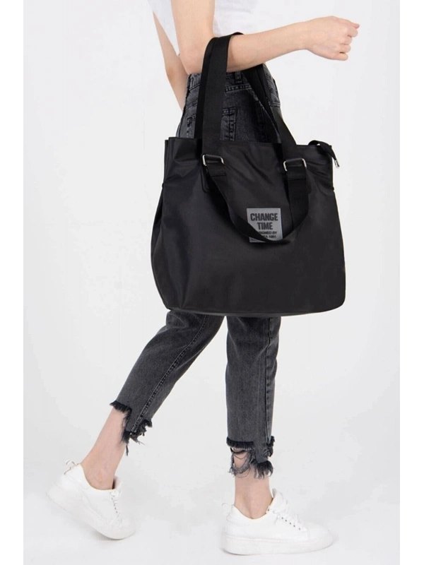Kadın Siyah Shopper Omuz Çantası Cty-lbn-6004