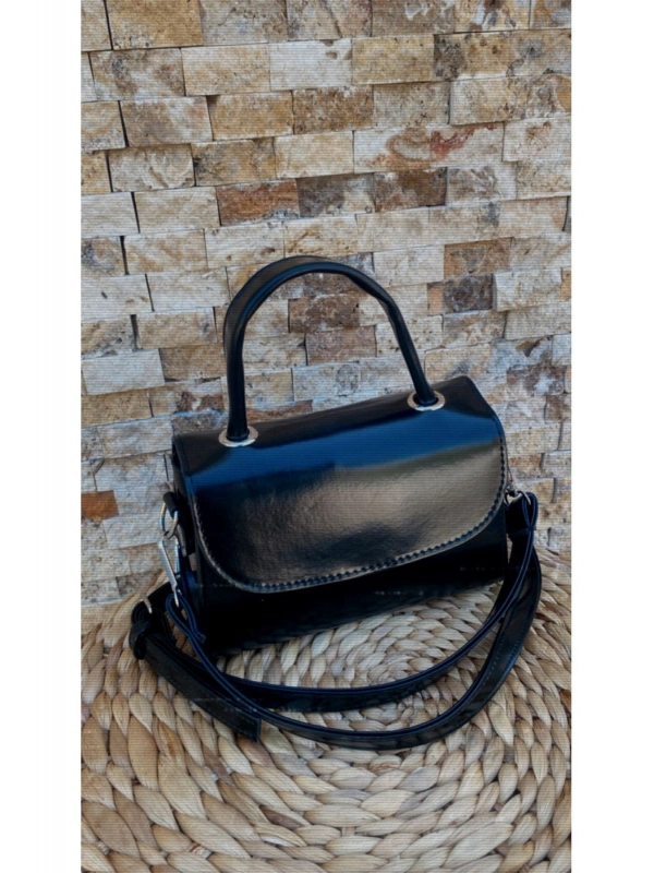 Kadın Rugan Deri El ve Omuz Çapraz Çanta cty-lbn-3362 Mini Boy 17x12x8 cm