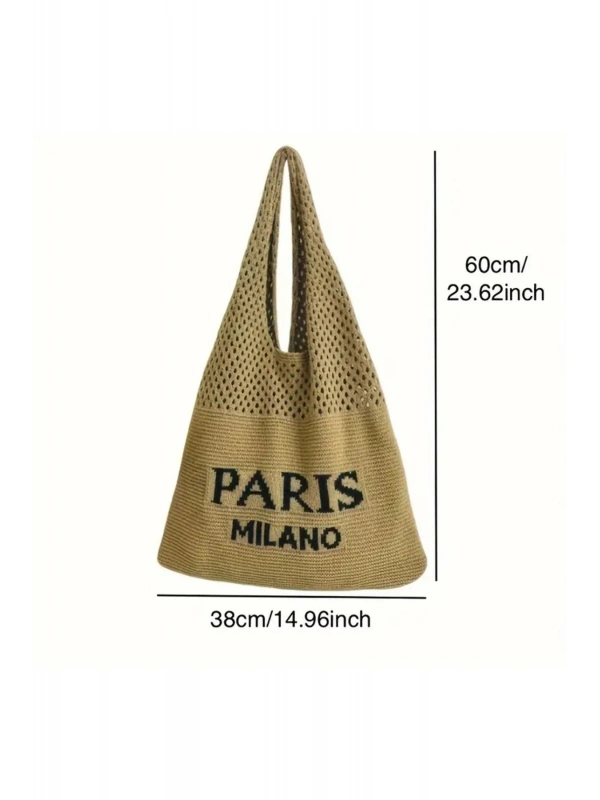 Kadın Örgü Omuz Çantası Paris Milano Örgü